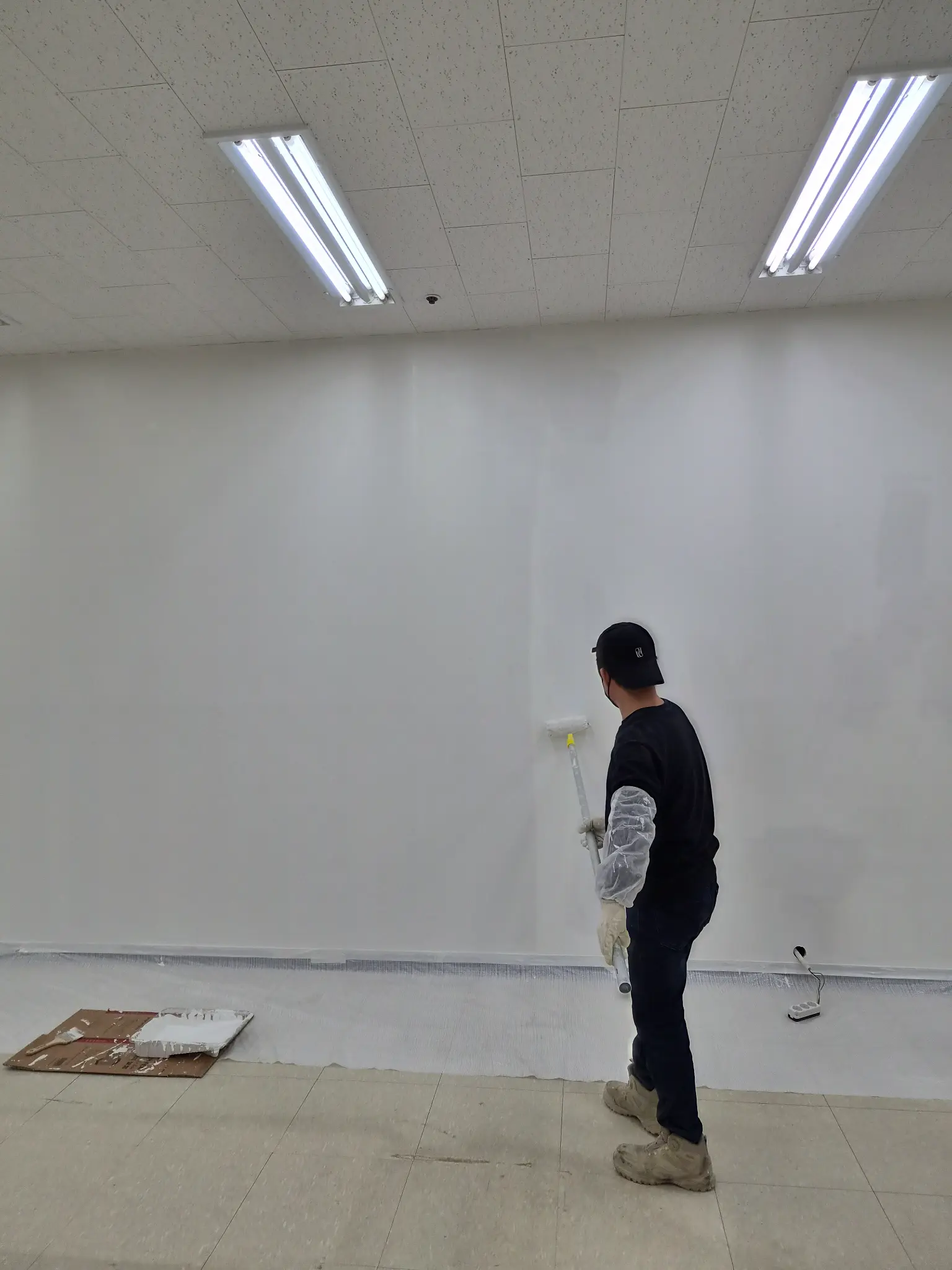 유리시트지 제거 작업